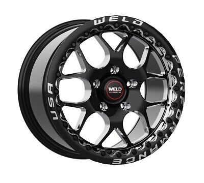 Weld Solana Drag 17x10 / 5x127 BP / ET38 / 71.5mm Bore - Gloss Black MIL DIA Wheel