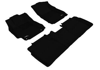 3D MAXpider L1TY08601509 2012-2014 Toyota Camry/Camry Hybrid Kagu 1st & 2nd Row Floormats - Black