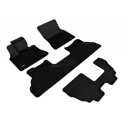 3D MAXpider L1BM05101509 2007-2013 BMW X5 E70 Kagu 1st & 2nd & 3rd Row Floormats - Black