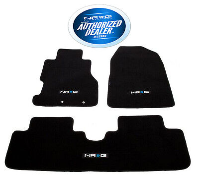 NRG Innovations NRG Logo Carpet Floor Mats for 2006-2011 Honda Civic Si Sedan - 3-Piece – FMR-152