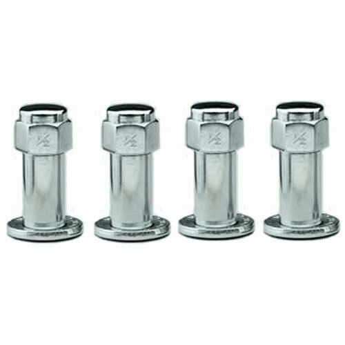 Weld Closed End Lug Nuts 12mm x 1.5 Thread Shank Seat - Chrome (4 Pack)