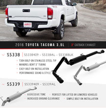 Load image into Gallery viewer, MBRP 16-23 Toyota Tacoma 3.5L 3in Cat-Back Single Side Exit (Street Profile) - S5338P