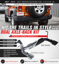 Load image into Gallery viewer, MBRP 2.5&quot; Axle Back, Dual Rear Exit, T409 , Jeep Wrangler/Rubicon, 3.6L/3.8L V6 2007 - 2018