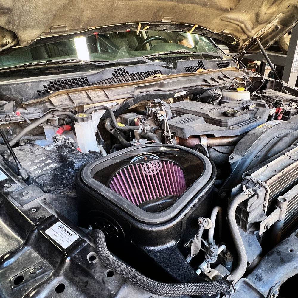 S&B Filters Cold Air Intake For 13-18 Dodge Ram 2500 3500 L6-6.7L Cummins Cotton Cleanable Red S B | 75-5068