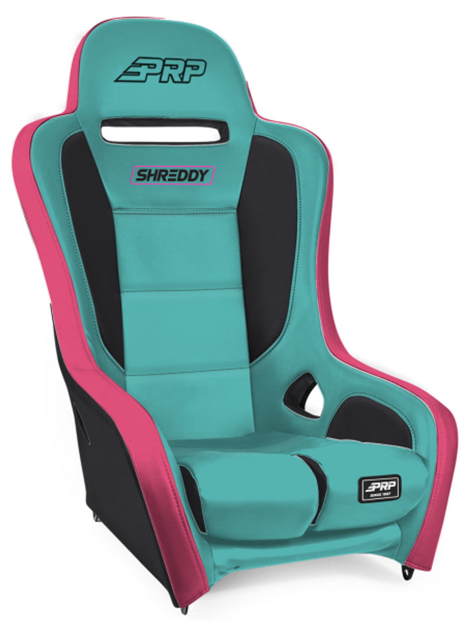 PRP ShReddy Podium Suspension Seat - Black- Pink / Teal SHRDYA9101-02