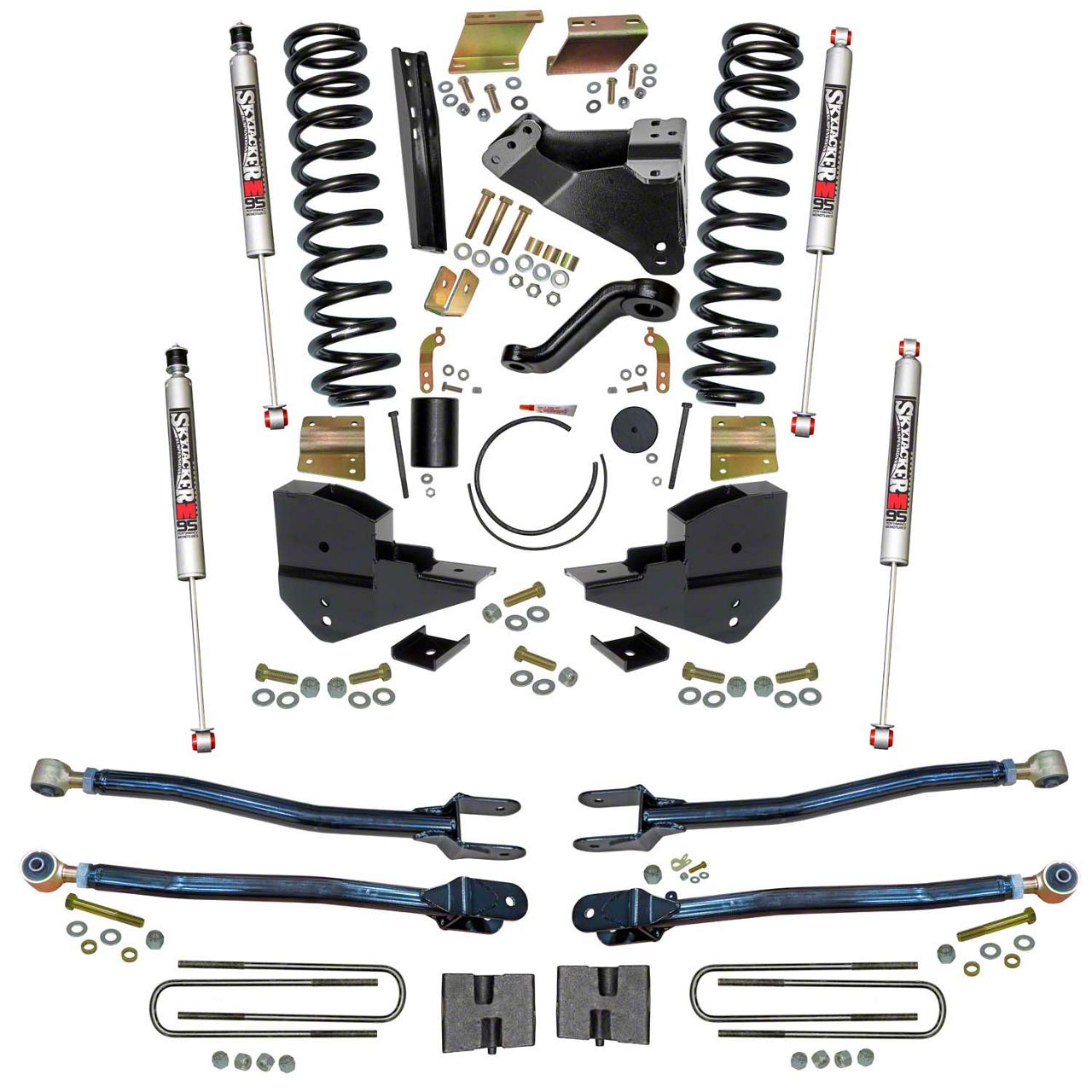 Skyjacker 6 In. Suspension Lift Kit 4-Link w/ M95 Monotube Shocks