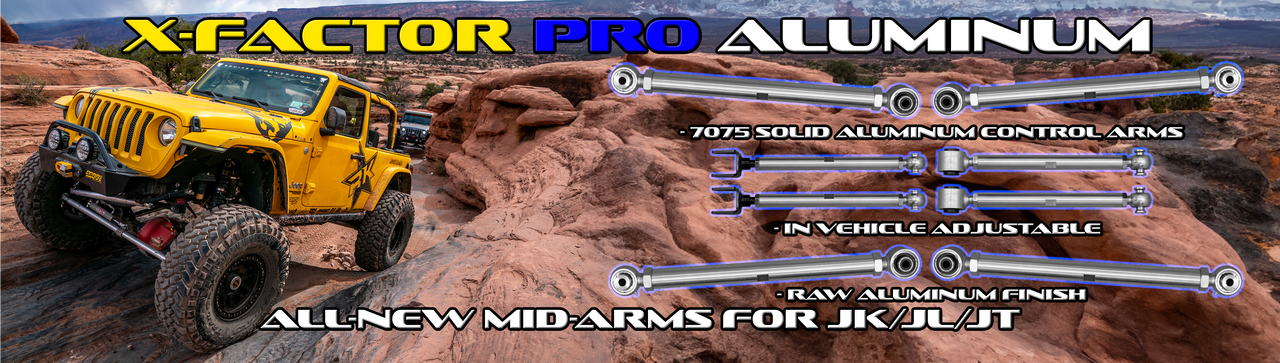 Rock Krawler 2021+ Jeep Wrangler JLU 4DR (4XE) 2.5in X Factor Pro Aluminum System - Stage 1