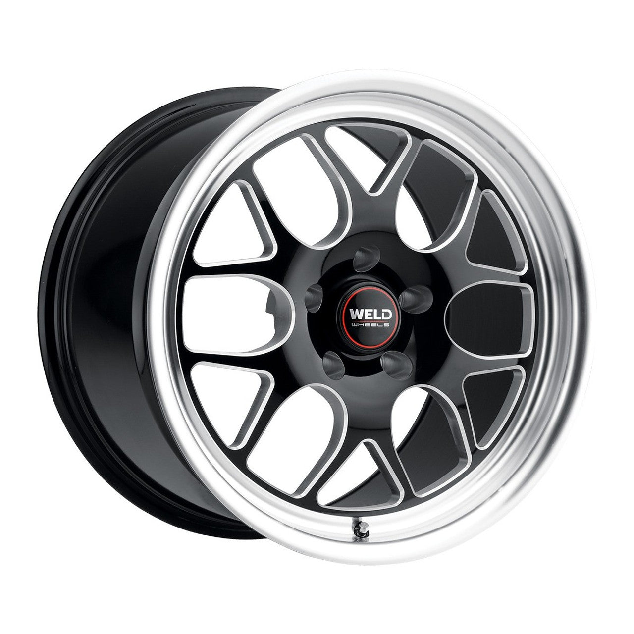 Weld Solana Drag 18x5 / 5x115 BP / ET-34 / 78.1mm Bore - Gloss Black MIL DIA Wheel