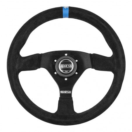 Sparco Steering Wheel 383 Suede Black w/ Logo