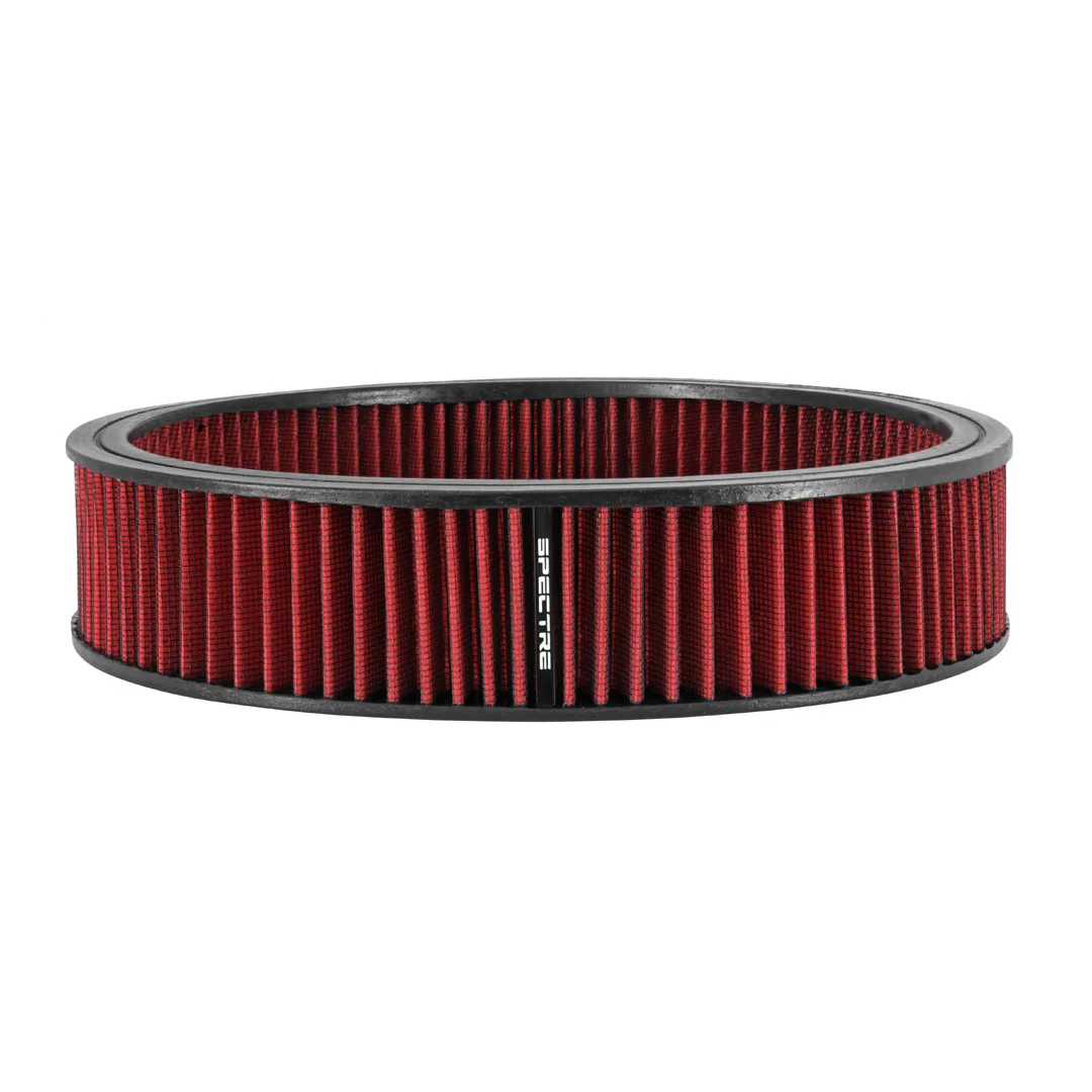 Spectre HPR0136 air filter for select 14 in x 3 in Red models.