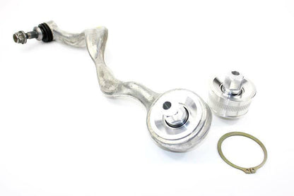 SPL CRB E9X adjustable front caster rod monoball bushings for BMW E9X, E8X, M2, M3, and M4, designed to increase caster and improve steering feel