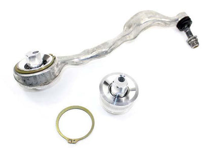 SPL CRB E9X adjustable front caster rod monoball bushings for BMW E9X, E8X, M2, M3, and M4, designed to increase caster and improve steering feel
