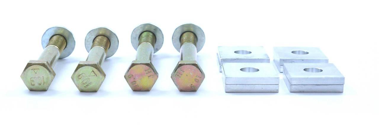 SPL EL Z34 eccentric lockout kit for Nissan 370Z and Infiniti G35 G37, designed to eliminate OEM eccentric bolt slip and lock rear alignment