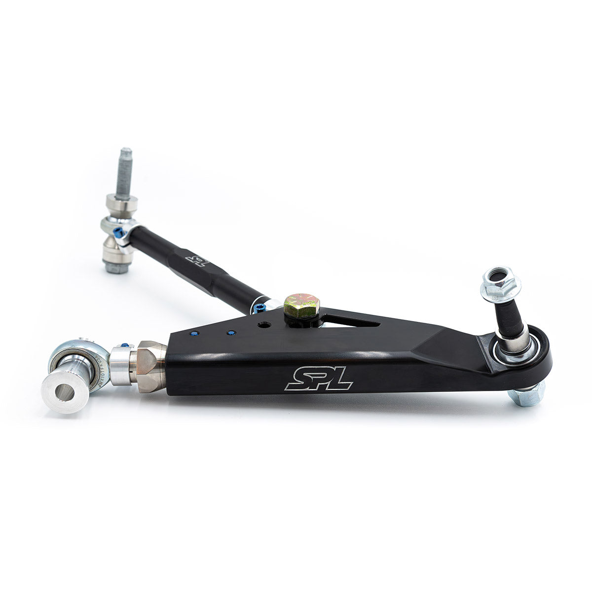 SPL FLCA FRS adjustable front lower control arms for GR86 and BRZ, designed to add camber, caster, roll center, and anti-dive adjustment for track use