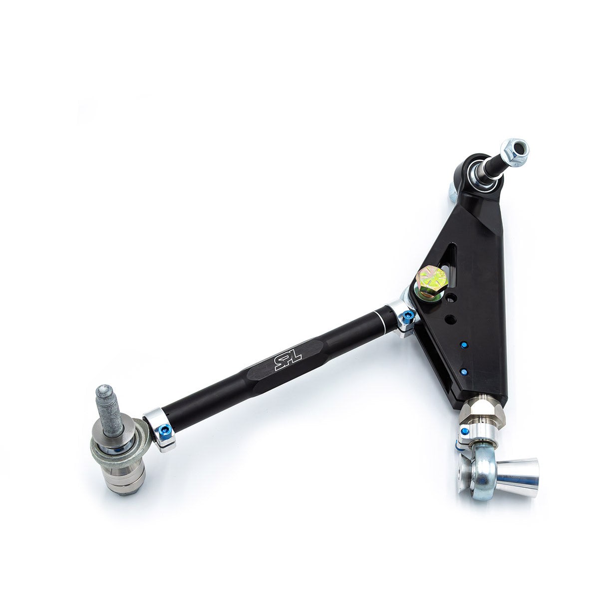 SPL FLCA FRS adjustable front lower control arms for GR86 and BRZ, designed to add camber, caster, roll center, and anti-dive adjustment for track use