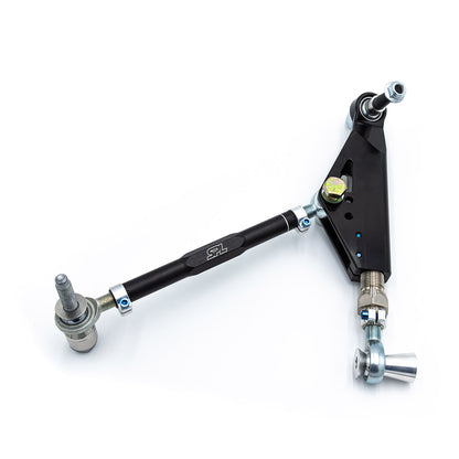 SPL FLCA FRS adjustable front lower control arms for GR86 and BRZ, designed to add camber, caster, roll center, and anti-dive adjustment for track use