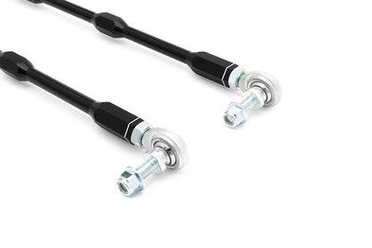 SPL Parts adjustable front sway bar endlinks for Toyota GR Supra A90 and BMW Z4 G29, featuring high-load FK bearings and preload-free adjustment for aftermarket sway bars