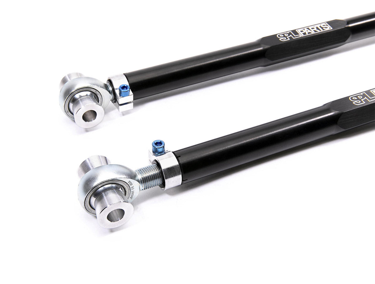 SPL RTAEL CAM6 adjustable rear toe links with eccentric lockout for 6th gen Camaro and CT5 Blackwing, designed to lock alignment and improve rear stability