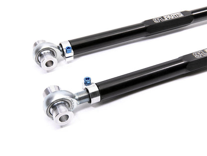 SPL RTAEL CAM6 adjustable rear toe links with eccentric lockout for 6th gen Camaro and CT5 Blackwing, designed to lock alignment and improve rear stability