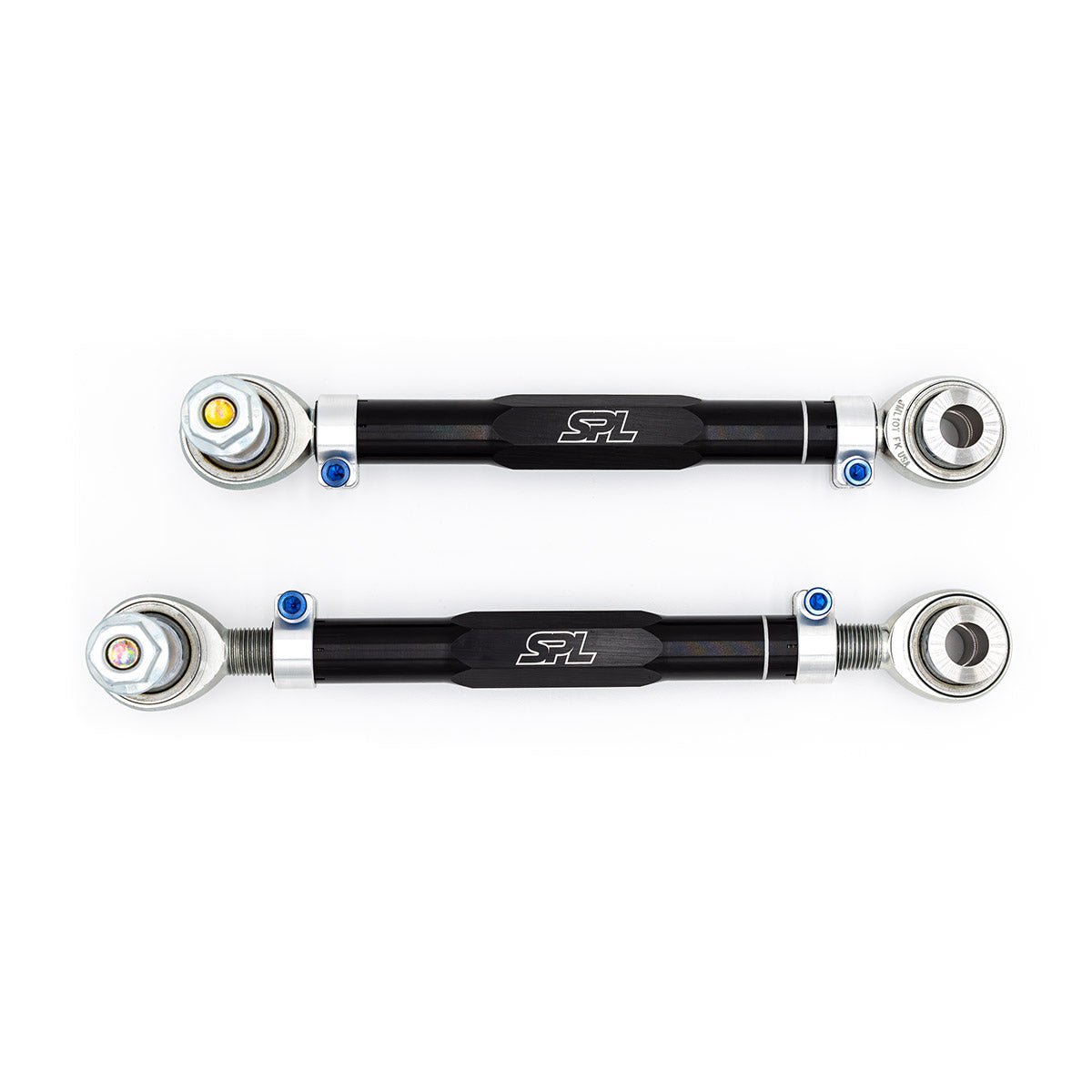 SPL RTAEL FRS adjustable rear toe arms with eccentric lockout for GR86, BRZ, WRX, and FR-S, designed to lock alignment and improve rear stability