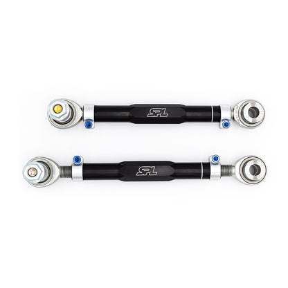 SPL RTAEL FRS adjustable rear toe arms with eccentric lockout for GR86, BRZ, WRX, and FR-S, designed to lock alignment and improve rear stability
