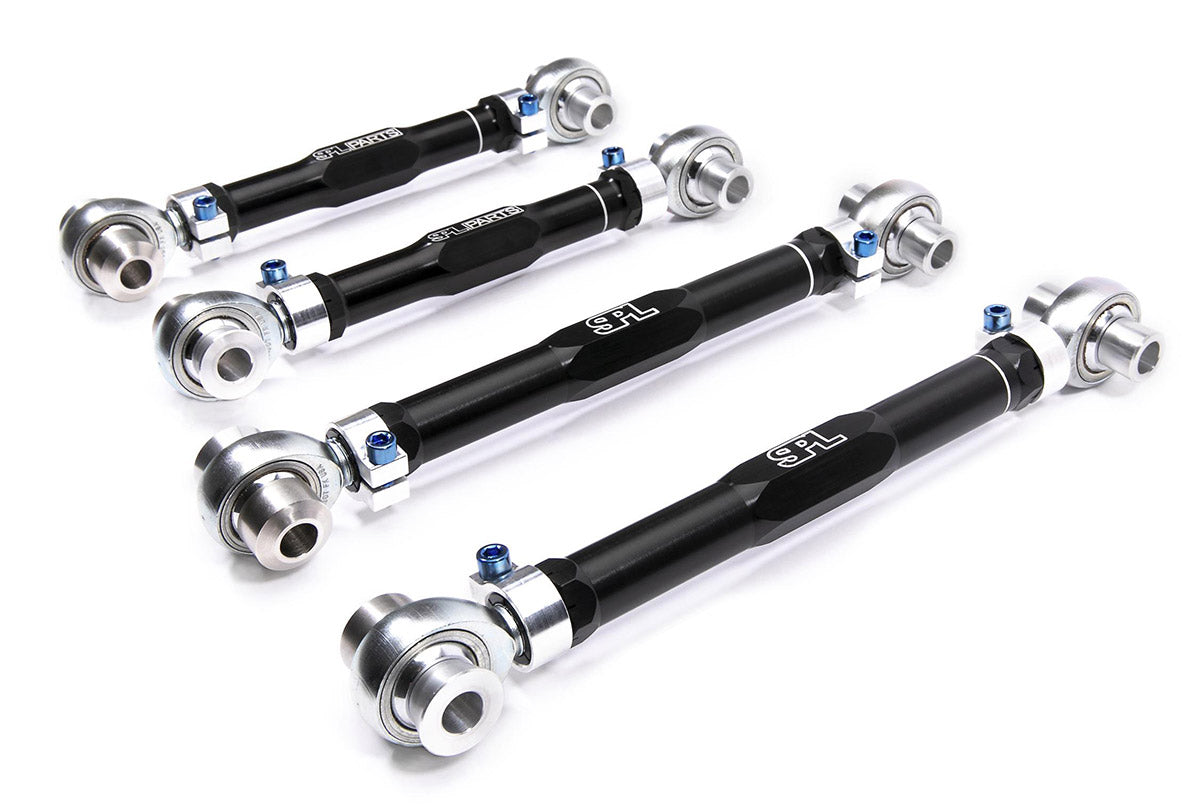 SPL RUA F3X adjustable rear upper arms for BMW F2X and F3X, designed to increase rear camber adjustment and eliminate bushing deflection