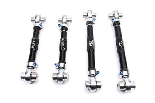 SPL RUA F3X adjustable rear upper arms for BMW F2X and F3X, designed to increase rear camber adjustment and eliminate bushing deflection