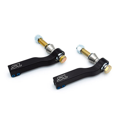 SPL TRE G29 adjustable front tie rod ends for Toyota GR Supra A90 and BMW Z4 G29, designed to correct bumpsteer and improve steering stability on lowered cars