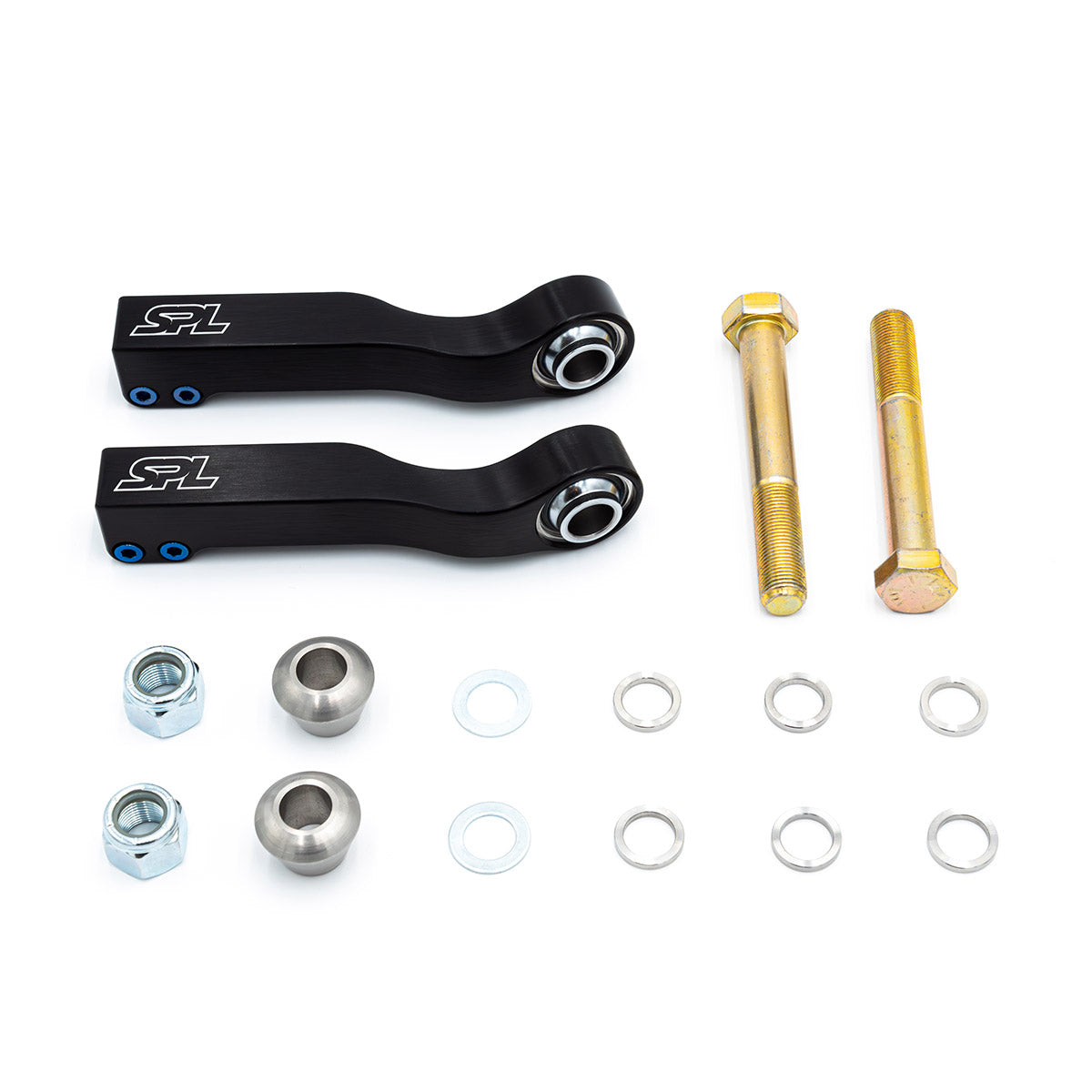 SPL TRE G29 adjustable front tie rod ends for Toyota GR Supra A90 and BMW Z4 G29, designed to correct bumpsteer and improve steering stability on lowered cars