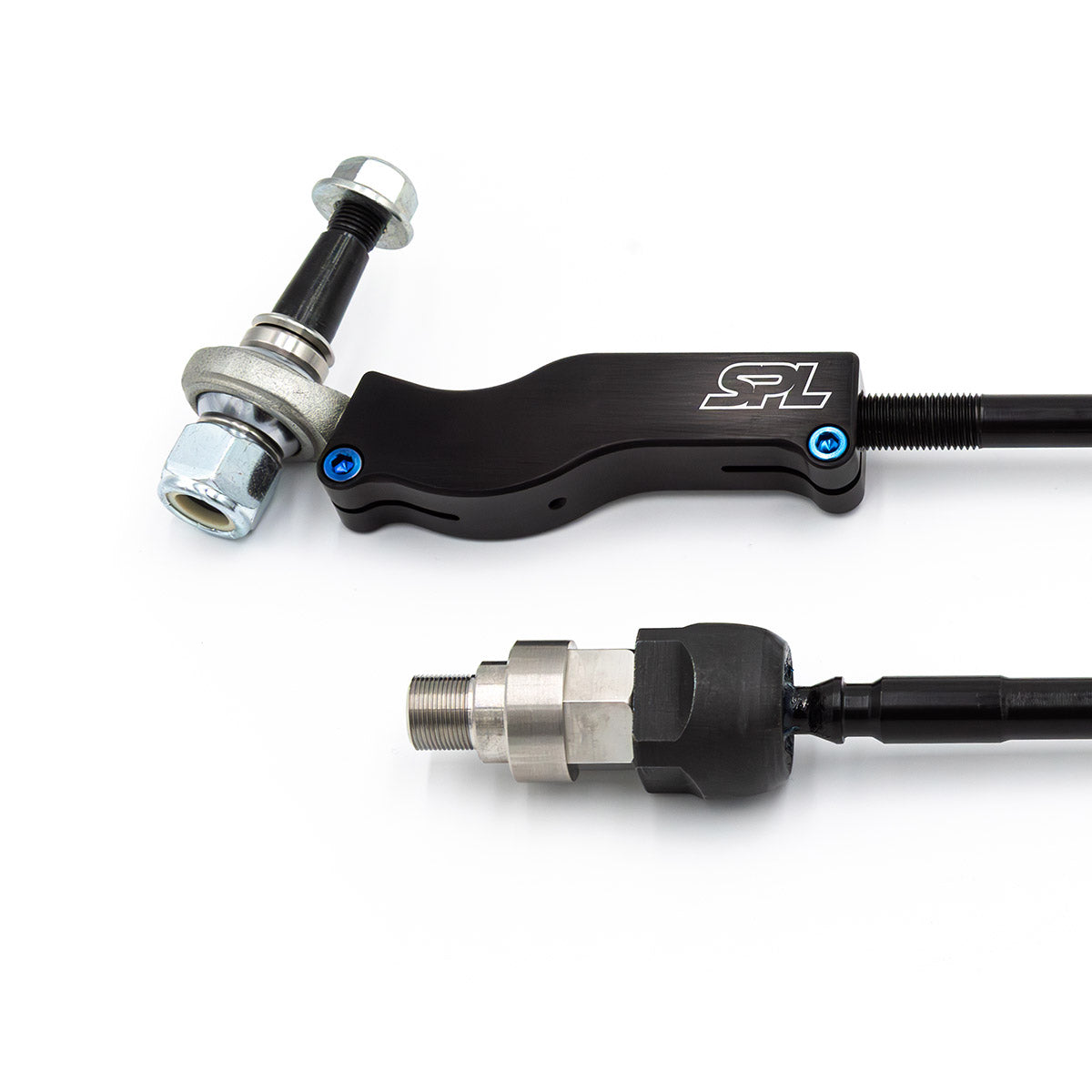 SPL TRE NAPS adjustable bumpsteer tie rod end kit for NA Miata, designed to reduce toe change, improve steering stability, and increase drift steering angle
