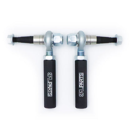SPL TRE Z33 adjustable front tie rod ends for Nissan 350Z and G35, designed to correct bumpsteer and improve steering stability on lowered cars