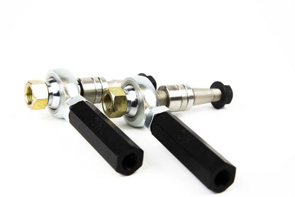 SPL TRE Z33 adjustable front tie rod ends for Nissan 350Z and G35, designed to correct bumpsteer and improve steering stability on lowered cars