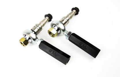 SPL TRE Z33 adjustable front tie rod ends for Nissan 350Z and G35, designed to correct bumpsteer and improve steering stability on lowered cars