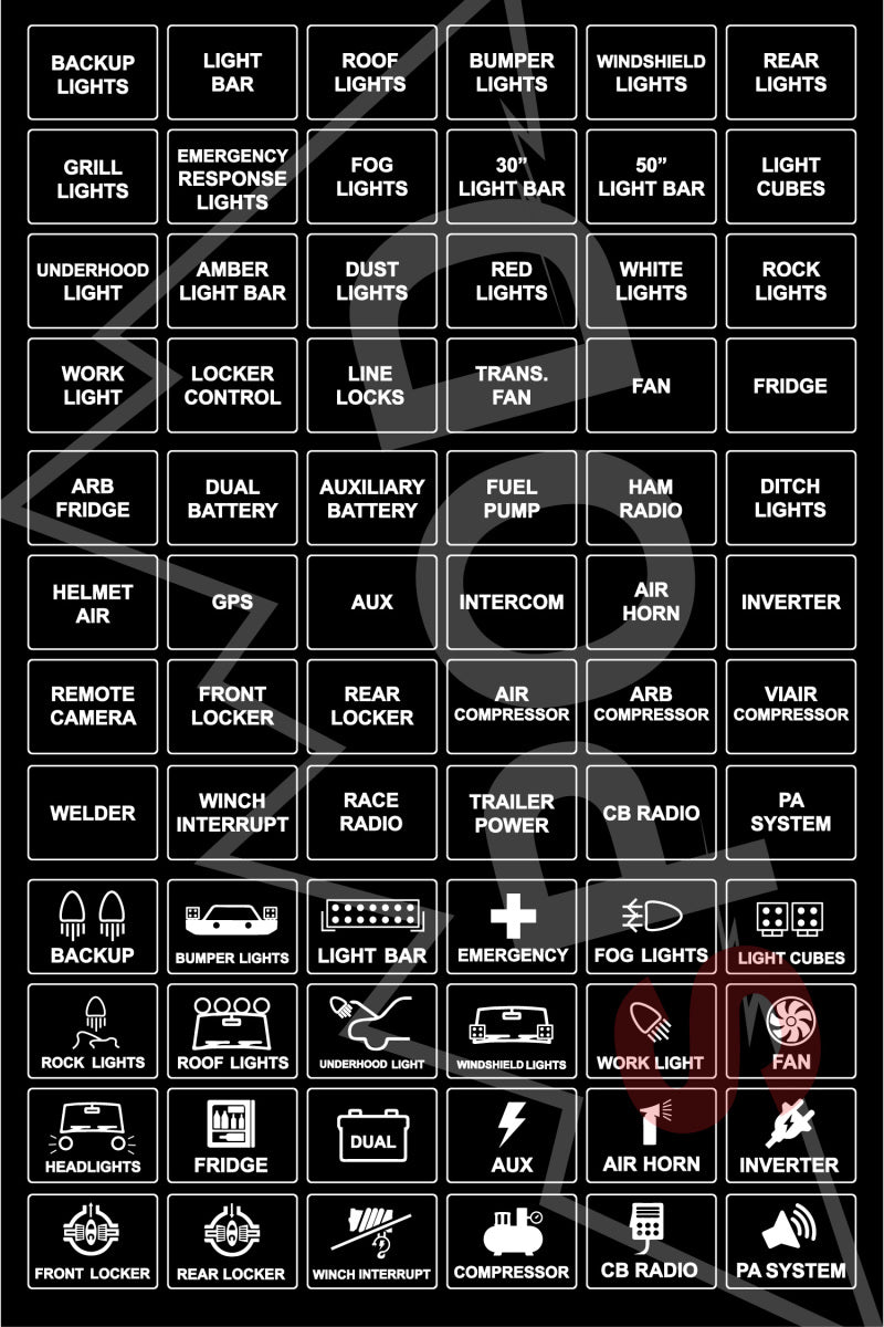 Standard Legends (Horizontal) - HD, Mini6, BantamX, SourceLT - Universal