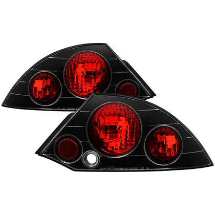 Spyder 5006288 Black Euro Style Tail Lights for 2000-2002 Mitsubishi Eclipse