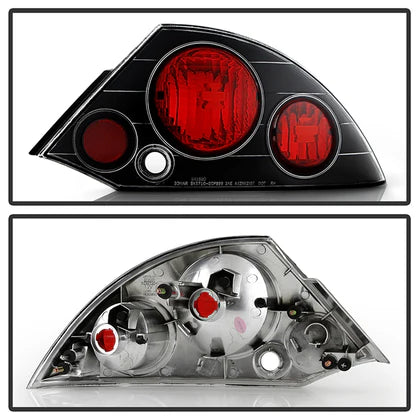 Spyder 5006288 Black Euro Style Tail Lights for 2000-2002 Mitsubishi Eclipse