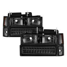 Load image into Gallery viewer, Spyder 5069566 Smoked Corner and LED Bumper Headlights for 1992-1999 Chevy C/K, Tahoe, Suburban, and Blazer