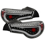 Spyder Scion FRS 12-14/Subaru BRZ 12-14 Light Bar LED Tail Lights Black ALT-YD-SFRS12-LBLED-BK