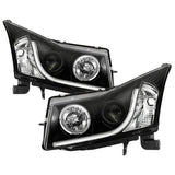 Spyder 5074164 Signature Projector Headlights Black with Light Tube DRL for Chevy Cruze 2011-2014