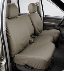 Covercraft 2024 Ford F750 Polycotton SeatSaver Custom Second Row Seat Covers - Wet Sand