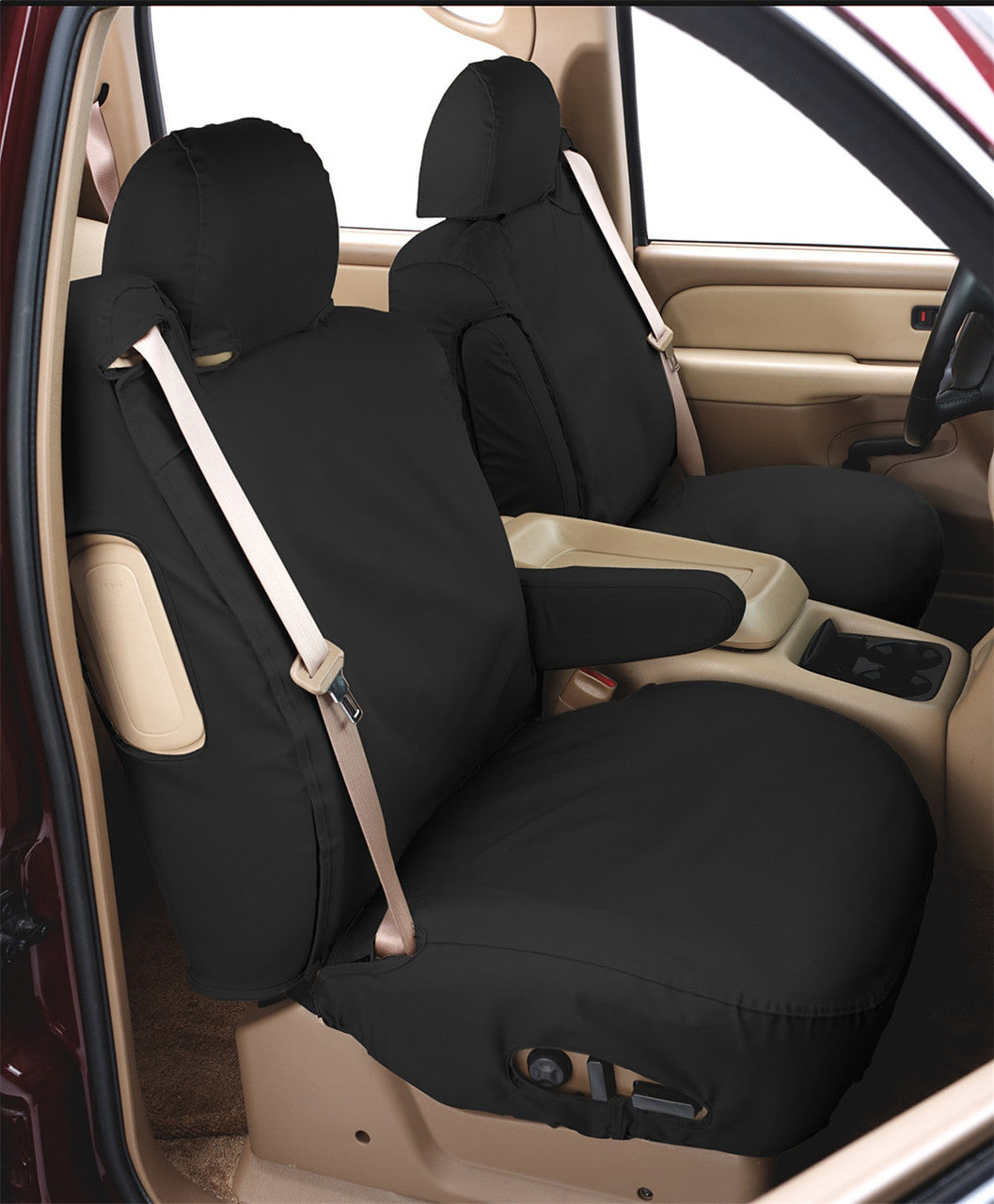 Covercraft 21-23 Honda HR-V Polycotton SeatSaver Custom Front Row Seat Covers - Charcoal