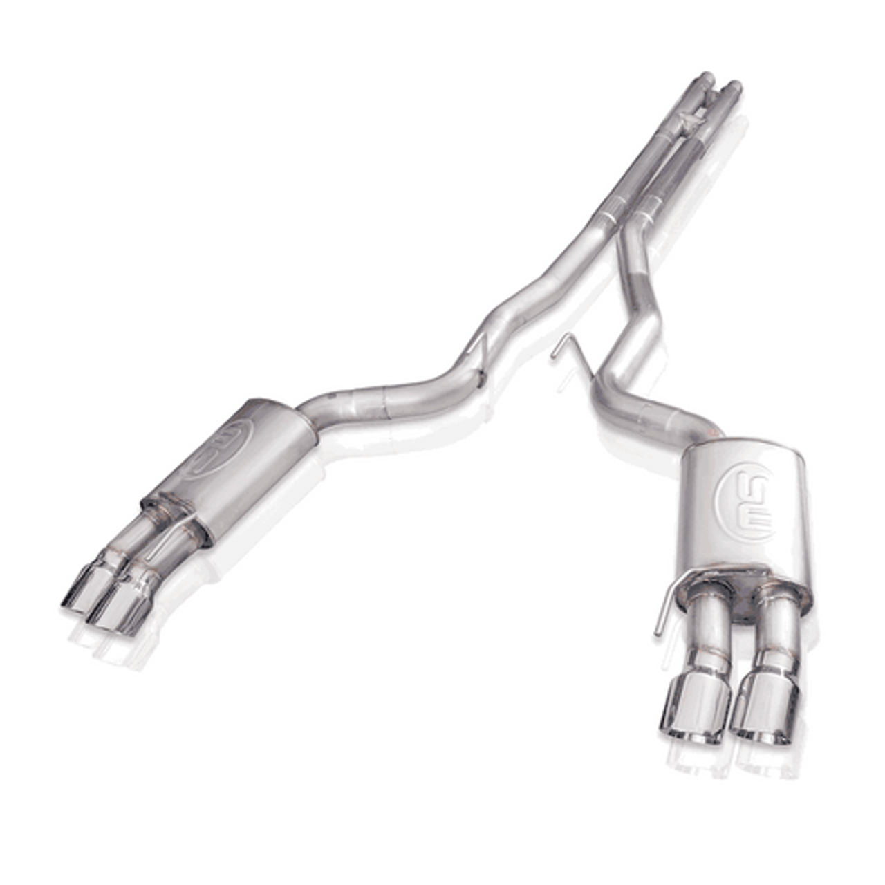 Stainless Works 2024 Mustang GT Catback Quad Tips Redline Sound H-Pipe Performance Connect Exhaust