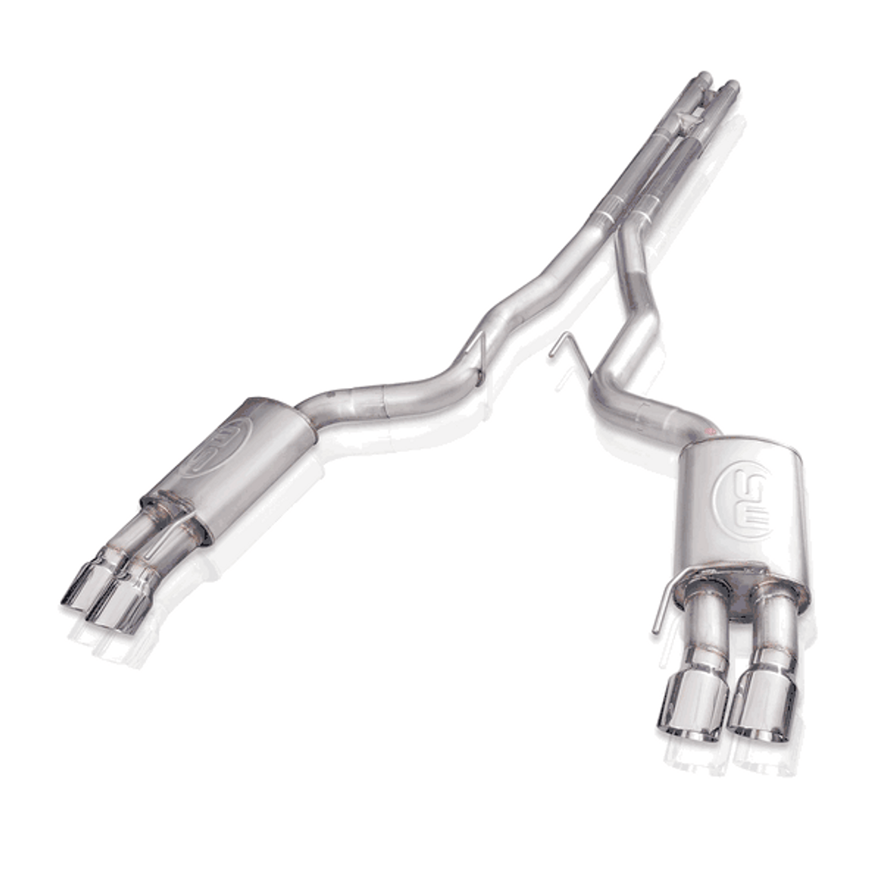 Stainless Works 2024 Mustang GT Catback Quad Tips Redline Sound X-Pipe Performance Connect Exhaust