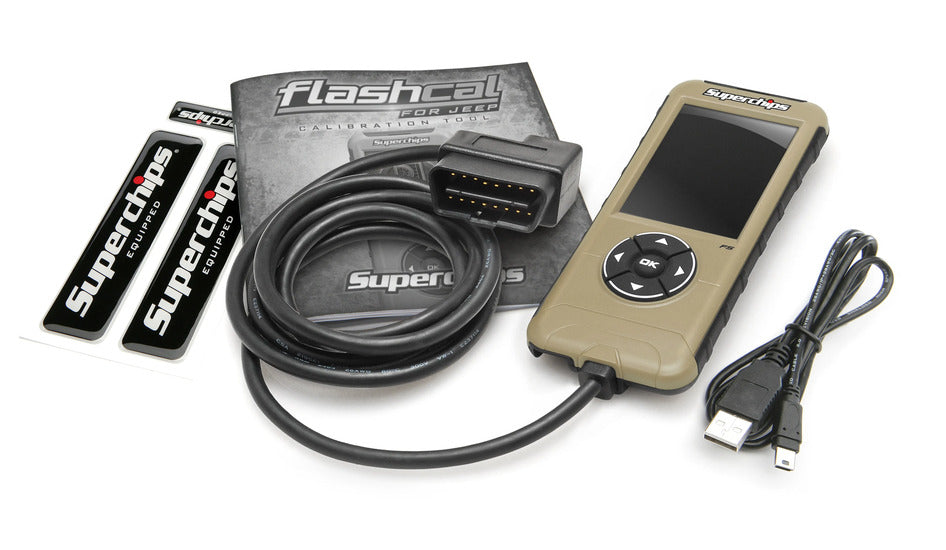 Superchips 3571 Flashcal handheld programmer for 2007-2018 Jeep Wrangler JK with color display and vehicle calibration functions