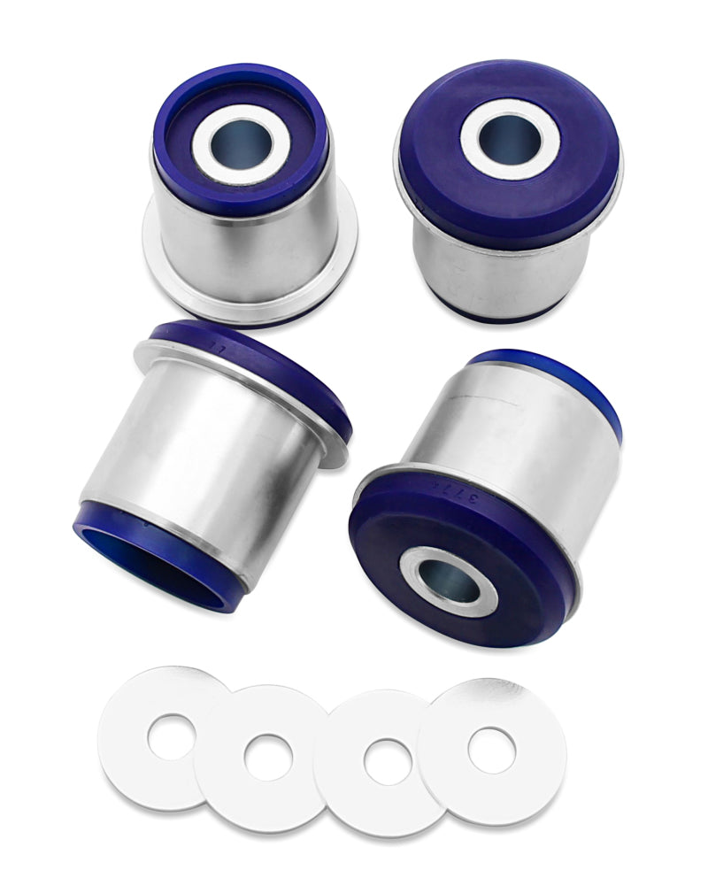 SuperPro SPF3774K rear subframe bushings installed on a Nissan 240SX S13 chassis.