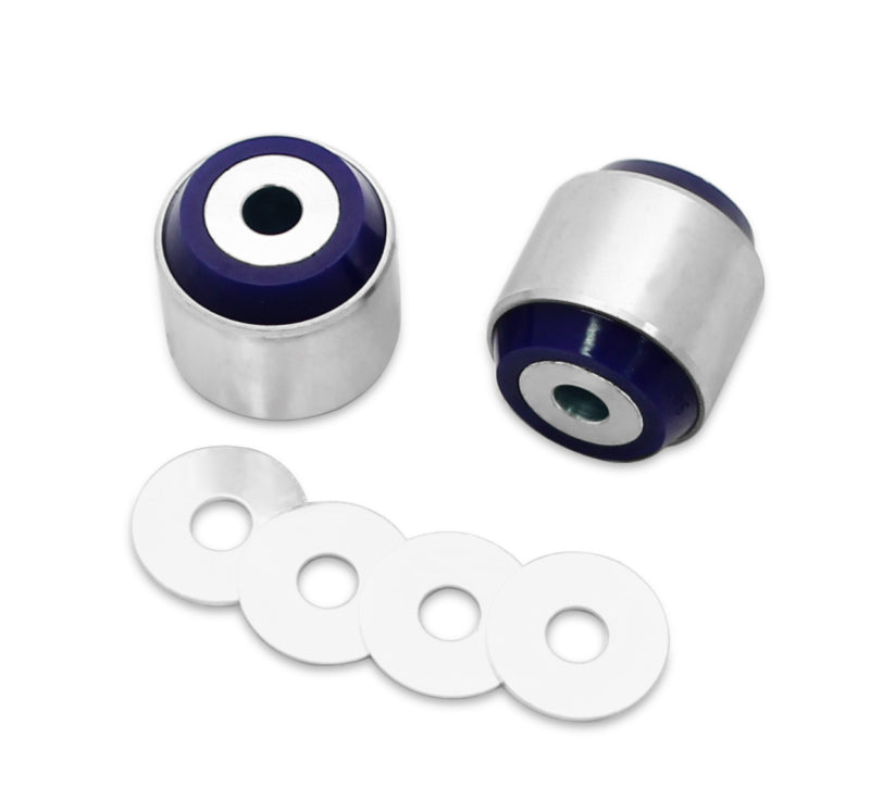 SuperPro SPF5188K polyurethane control arm bushings installed in an Audi Q5 front suspension.