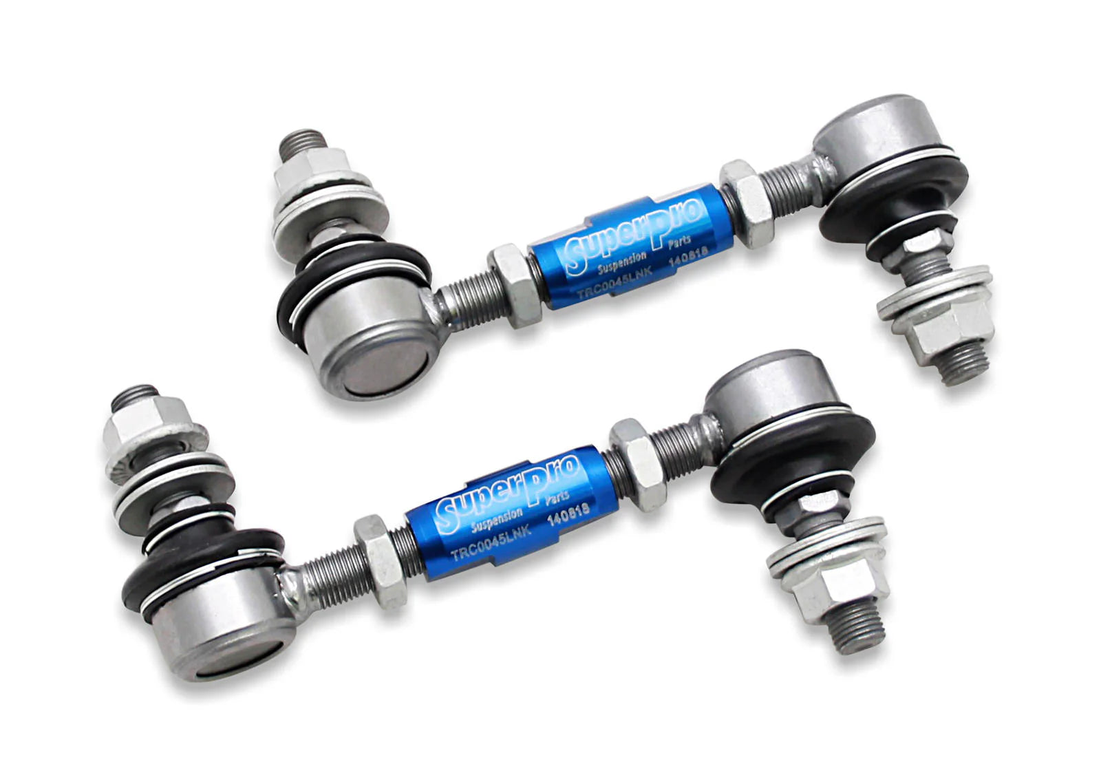 SuperPro TRC1045A heavy-duty adjustable rear sway bar link installed on vehicle.