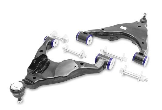 SuperPro TRC482 front double offset lower control arms fit GX470, Toyota 4Runner, and FJ Cruiser.