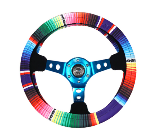NRG Steering Wheel Cover - Red Stretch Micro Fiber w/ NRG Tag - SWC-001RD