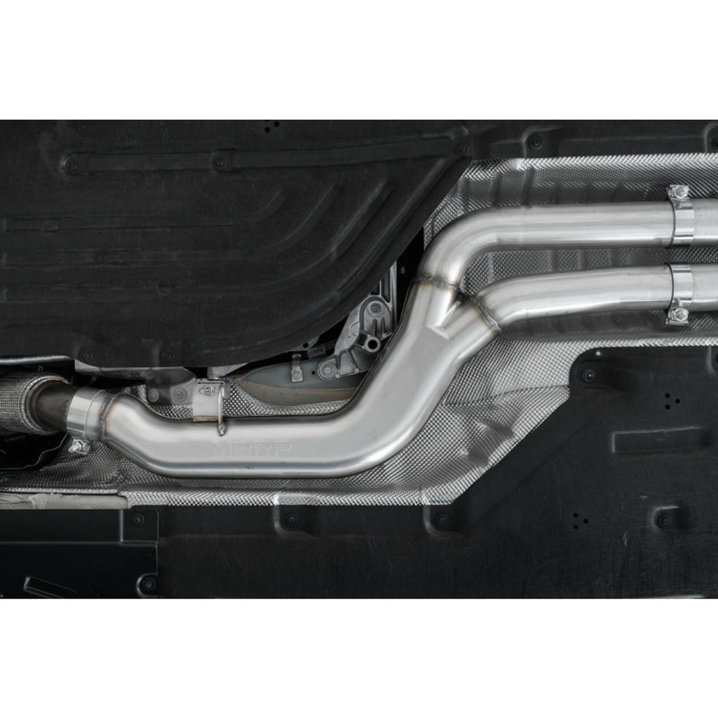 MBRP 3" Cat-Back, Dual Rear Outlet, 2020 - 2023 Toyota Supra 3.0L, T304 Stainless Steel with Burnt End Tips